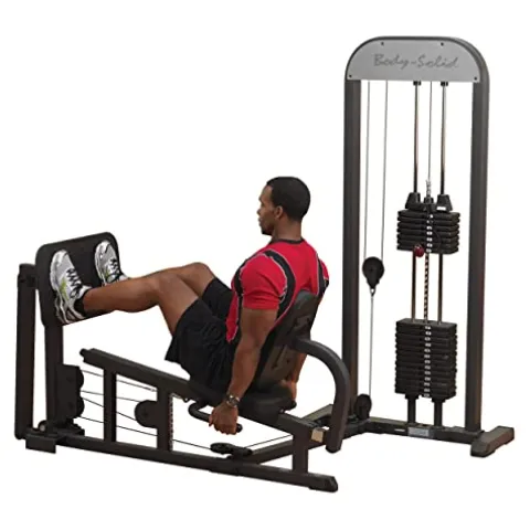Body-Solid Leg Press Machine 210-Pound Stack Home Gym Black