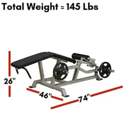 Body-Solid Leverage Leg Curl Black