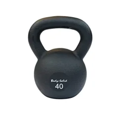 Body-Solid Matte Black Kettlebell Set 5-50 lbs with Kettle Grip Handle