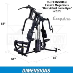 Body-Solid Multi-Station Home Gym 210lbs Red Stack Black Leg Press