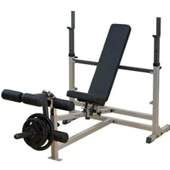 Body-Solid Olympic Combo Bench with Preacher Curl and LAT Pulldown Black