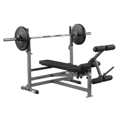 Body-Solid PowerCenter Olympic Bench – Versatile Weight Bench with Squat Rack, Bench Press Rack, and Leg Developer