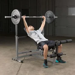 Body-Solid PowerCenter Olympic Bench – Versatile Weight Bench with Squat Rack, Bench Press Rack, and Leg Developer