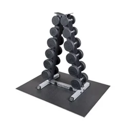 Body-Solid Premium Dumbbell Set with Vertical Rack & Mat 5-30 lb
