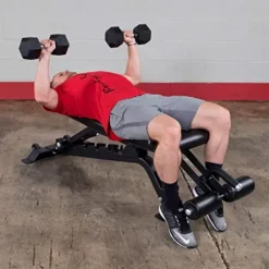 Body-Solid Pro Clubline Adjustable Bench for Abdominal and Core Training Black