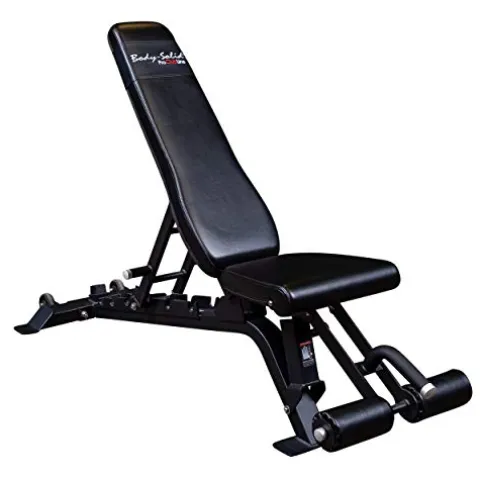 Body-Solid Pro Clubline Adjustable Bench for Abdominal and Core Training Black