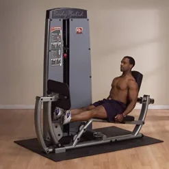 Body-Solid Pro Clubline Pro Dual Adjustable Leg and Calf Press Machine Gray