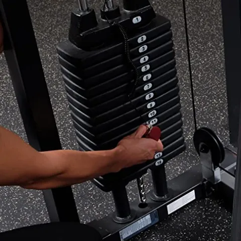 Body-Solid Pro Select Free Standing Weight Assisted Chin-Dip Machine 310 lbs Grey Black