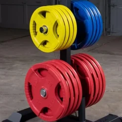 Body-Solid Quad Grip Olympic Weight Plates Set Multi