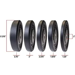 Body-Solid Rubber Coated Olympic Weight Plate Black