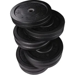 Body-Solid Rubber Coated Olympic Weight Plate Black