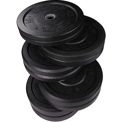 Body-Solid Rubber Coated Olympic Weight Plate Black