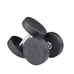 Body-Solid Rubber Round Dumbbell Set 5-50 lb