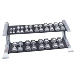 Body-Solid SDKR500DB Pro Clubline 2-Tier Dumbbell Rack Grey/Black
