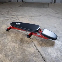 Body-Solid Smith Machine Package with Bench, Olympic 255 lbs. Weight Set Red