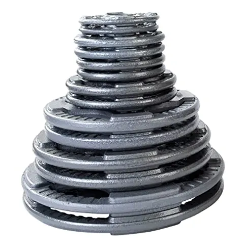 Body-Solid Smith Machine Package with Bench, Olympic 255 lbs. Weight Set Red