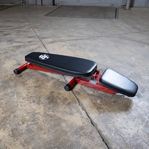 Body-Solid Smith Machine Package with LAT Attachment and Bench Red