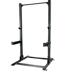 Body-Solid SPR500 Half Cage Power Rack with ProClub Adjustable Weight Bench Black