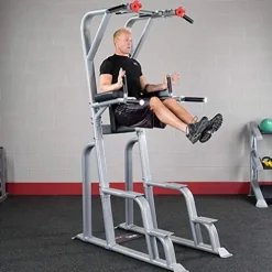 Body-Solid SVKR1000 Pro Clubline Vertical Knee Raise Chin Dip Gray