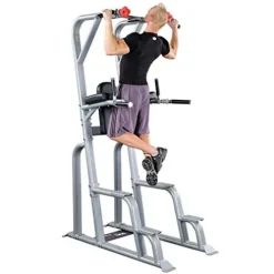 Body-Solid SVKR1000 Pro Clubline Vertical Knee Raise Chin Dip Gray