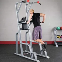 Body-Solid SVKR1000 Pro Clubline Vertical Knee Raise Chin Dip Gray