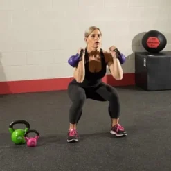 Body-Solid Vinyl Coated Kettlebell Set Multicolor