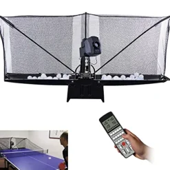 Boknight Table Tennis Robot with Capture Net Black