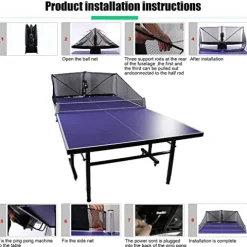 Boknight Table Tennis Robot with Capture Net Black