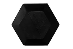 Bolt Fitness Supply Hex Rubber Dumbbell Set 5-35 lb Black Silver