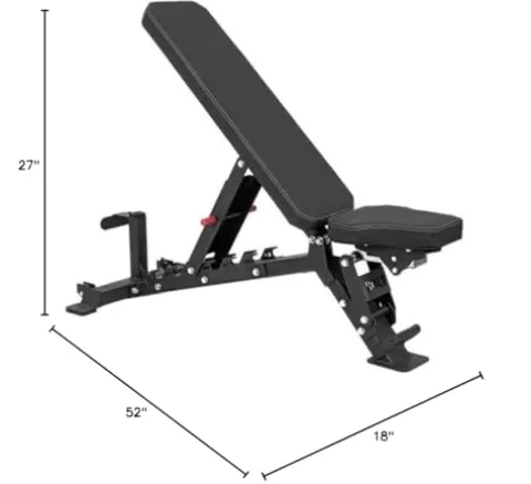Bolt Fitness Supply VENOM Gapless Adjustable Bench Black