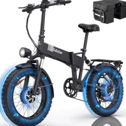 Bopzin Folding Electric Bike for Adults – Dual Motor 2000W 31MPH Ebike 20”-2000W 48V 23AH -Foldable