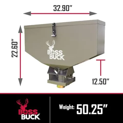 Boss Buck ATV Spreader with Adjustable Flow Rate & 4 Prong Tail Light Adapter, 2 Pack