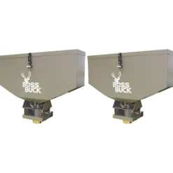 Boss Buck ATV Spreader with Adjustable Flow Rate & 4 Prong Tail Light Adapter, 2 Pack