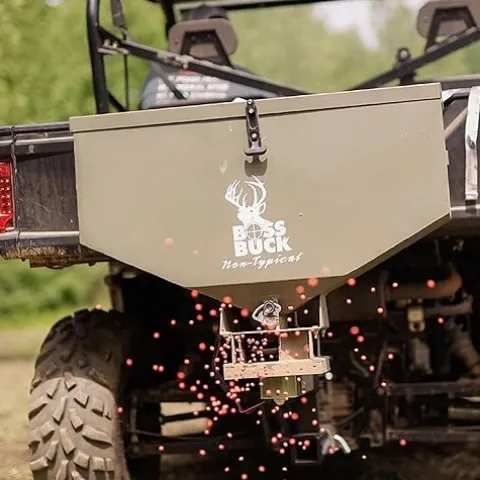 Boss Buck ATV Spreader with Adjustable Flow Rate & 4 Prong Tail Light Adapter, 2 Pack