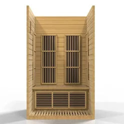 BOTARO Maxxus Saunas MX-J206-01 Seattle Carbon Far Infrared Sauna for 2 Persons Hemlock Wood