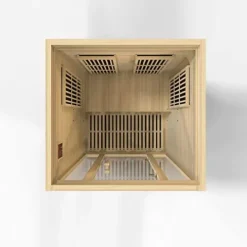 BOTARO Maxxus Saunas MX-J206-01 Seattle Carbon Far Infrared Sauna for 2 Persons Hemlock Wood