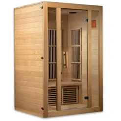 BOTARO Maxxus Saunas MX-J206-01 Seattle Carbon Far Infrared Sauna for 2 Persons Hemlock Wood