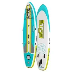 BOTE 10′ FT 8″ Breeze Aero Inflatable Stand Up Paddle Board Full Trax Citron