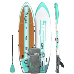 BOTE HD Aero Inflatable Stand Up Paddle Board MAGNEPod Compatible Blow Up iSUP – 11 FT 6 in – Full Trax Seafoam