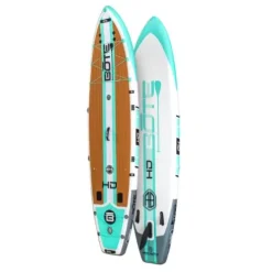 BOTE HD Aero Inflatable Stand Up Paddle Board MAGNEPod Compatible Blow Up iSUP – 11 FT 6 in – Full Trax Seafoam