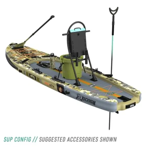 BOTE Rackham Aero Inflatable Fishing Paddle Board 12’4″ Verge Camo