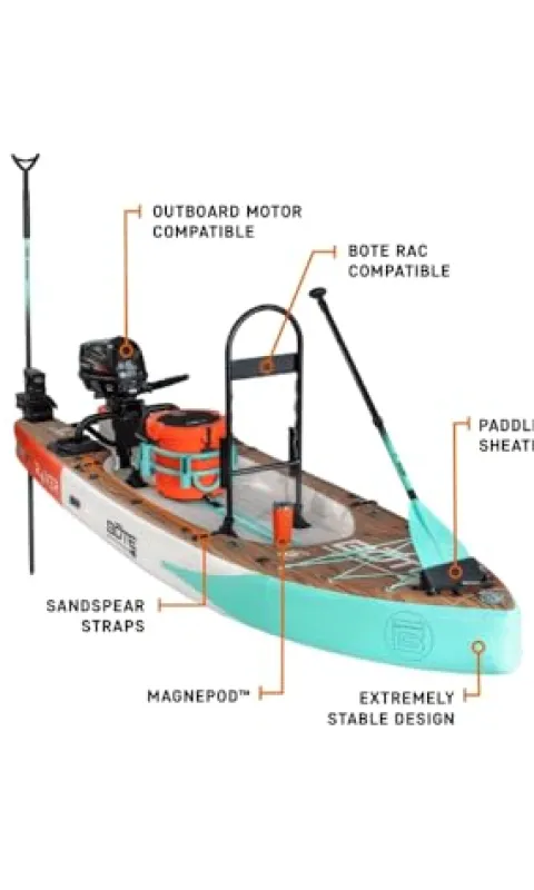 BOTE Rover Aero 12 FT 6 in Inflatable Micro Skiff Classic Cypress