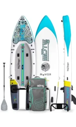 BOTE Rover Aero 12 FT 6 in Inflatable Micro Skiff BugSlinger Silver King