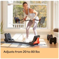 Bowflex SelectTech 2080 Barbell with Curl Bar Black