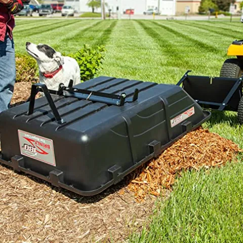 Brinly 180-Degree Full Dump Cart with Compression-Molded Bed Black