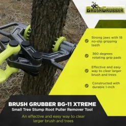 Brush Grubber Xtreme Tree Stump Puller Tool with Rugged Handles & Steel Construction