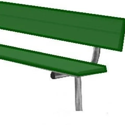 BSN Permanent Bench with Back Dark Green