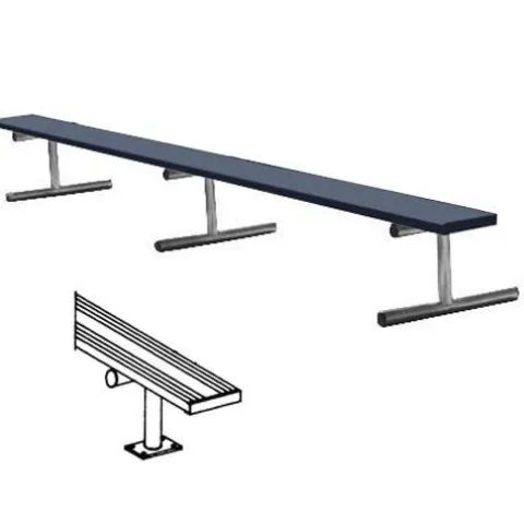 BSN Surface Mount Bench Without Back 21″ Dark Green