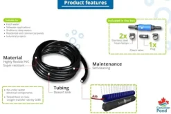 BUBBLE TUBING Fine Bubble Self-Sinking Diffuser Airline Black 100′