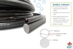 BUBBLE TUBING Fine Bubble Self-Sinking Diffuser Airline Black 100′
